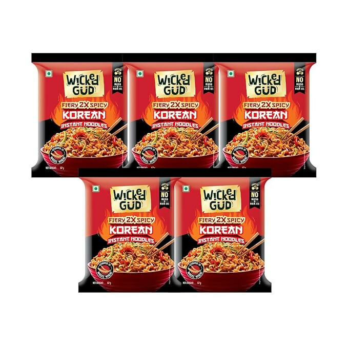 WickedGud Korean Instant Noodles Fiery 2X Spicy | Grocsy