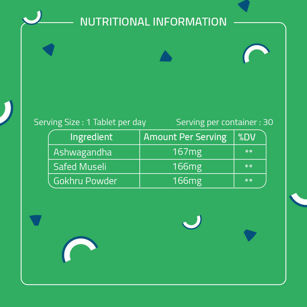 Laurik Ashwagandha Tablets With 5% Withanolides Ashwagandha For Natural Vitality For Men & Women | Grocsy