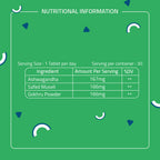 Laurik Ashwagandha Tablets With 5% Withanolides Ashwagandha For Natural Vitality For Men & Women | Grocsy