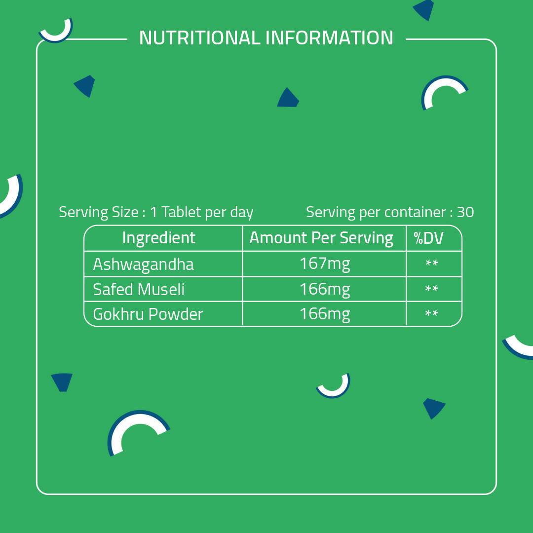 Laurik Ashwagandha Tablets With 5% Withanolides Ashwagandha For Natural Vitality For Men & Women | Grocsy