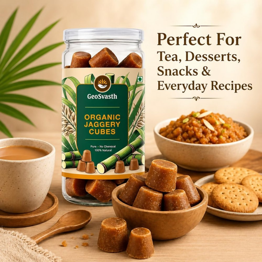 GeoSvasth Organic Jaggery Cubes | Grocsy