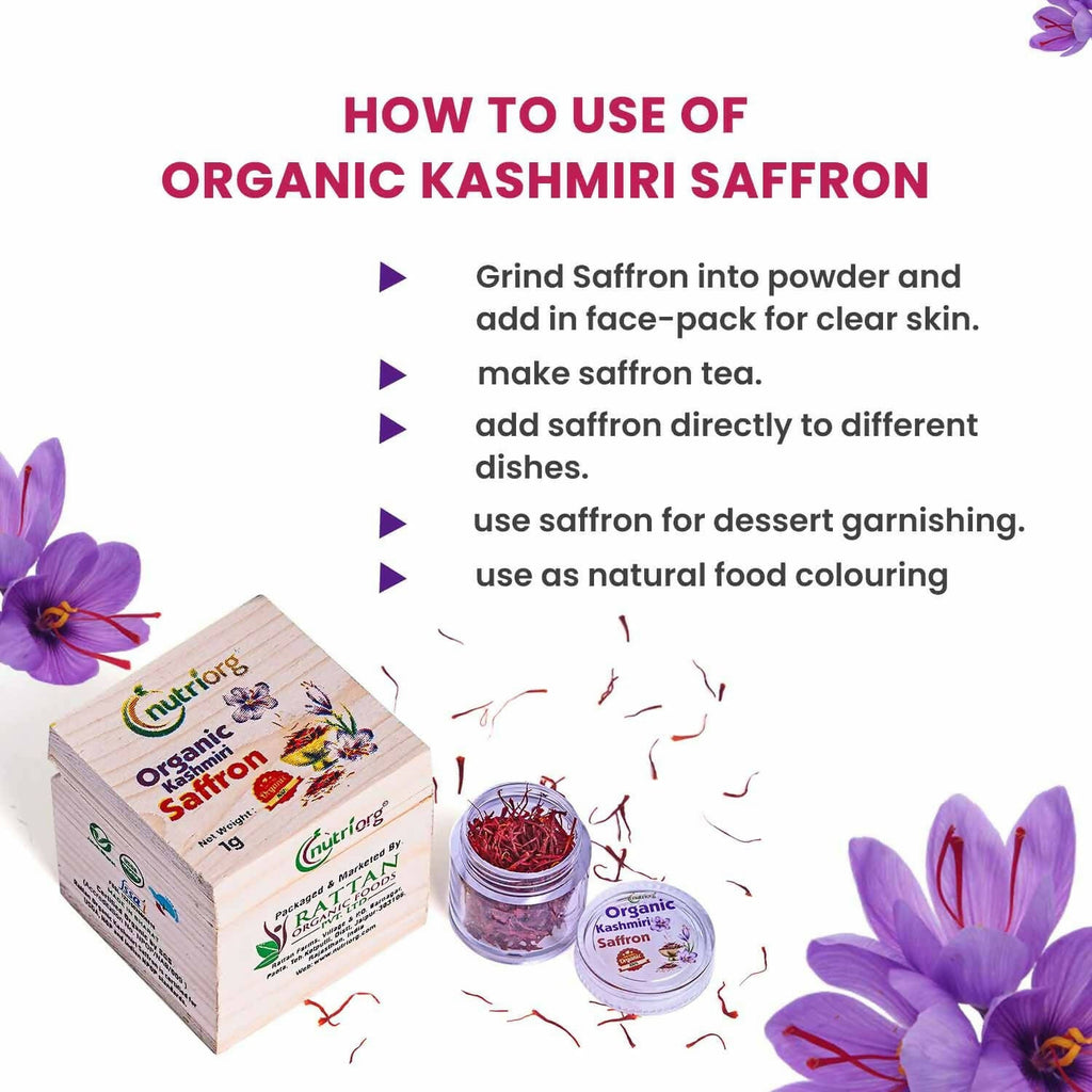 Nutriorg Certified Organic Kashmiri Saffron | Grocsy