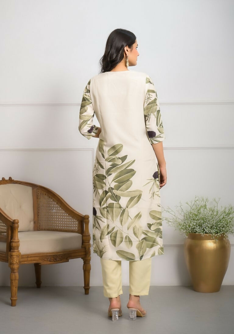 Festive Wear Ethnic White frencs crepe With Cotton Lining Stitched Suit With Dupatta - Tanisha | Grocsy