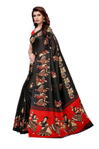Vamika Black Kalamkari With Jhalar Khadi Latest Silk Saree | Grocsy