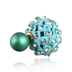 Trendoo Jewelry Gold-Polished Stylish Blue Studs