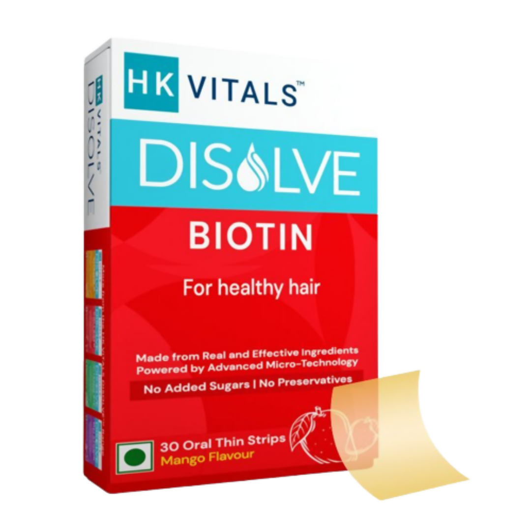 HK Vitals Disolve Biotin Strips - Mango Flavour | Grocsy