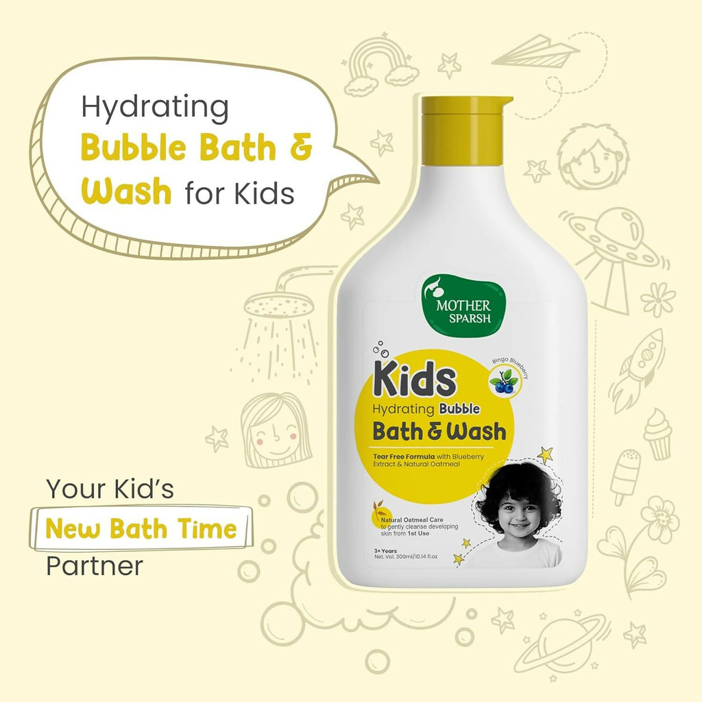 Mother Sparsh Kids & Baby Hydrating Bubble Bath & Wash for 3+ Boys & Girls | Grocsy