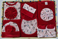 My Tiny Wear Full Sleeves New Born Baby Gift Set - Red | Grocsy