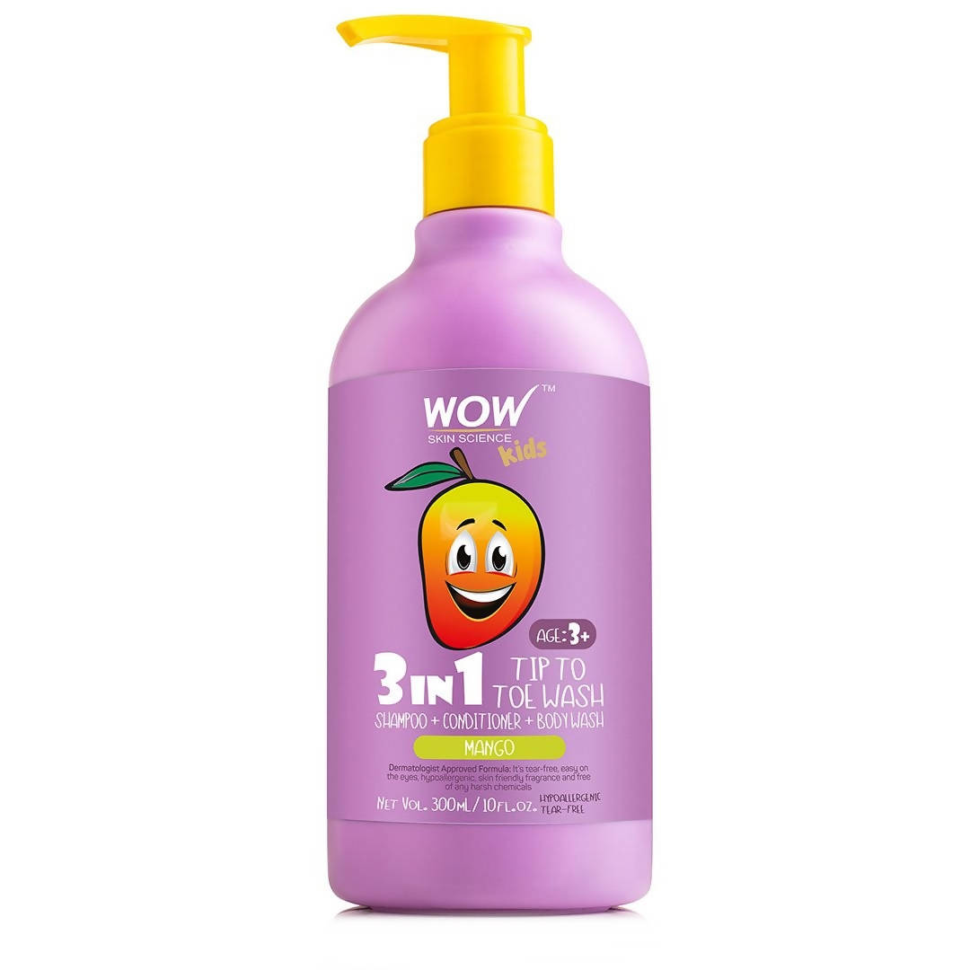 Wow Skin Science Kids Mango 3 in 1 Tip to Toe Wash | Grocsy