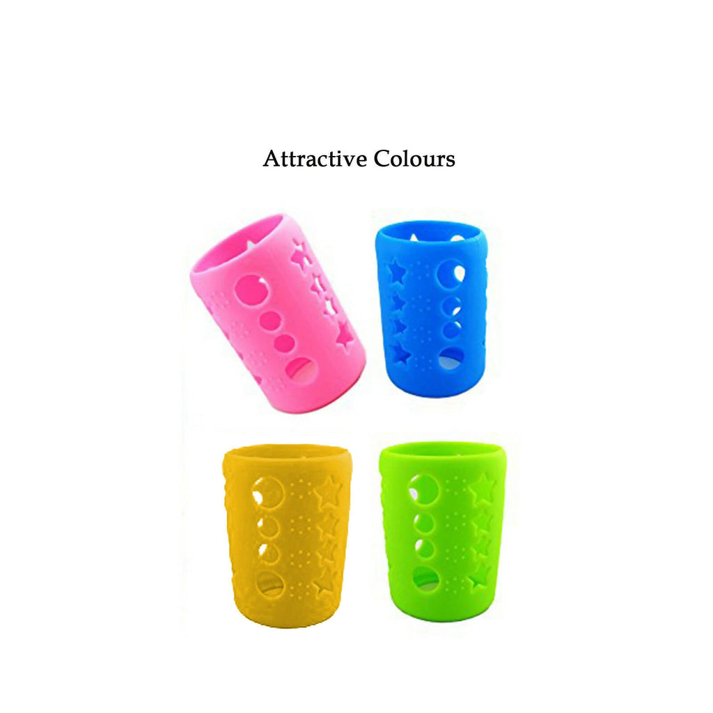 Safe-O-Kid Silicone Baby Feeding Bottle Cover Cum Sleeve for Insulated Protection 120mL- Pink | Grocsy