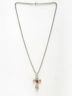 NVR Men's Silver-Plated Stainless Steel Pendant with Chain | Grocsy