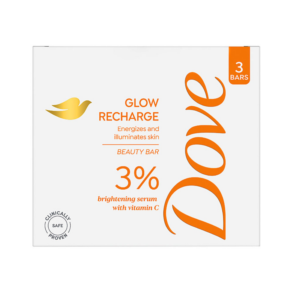 Dove Glow Recharge Serum Beauty Bar with 3% Brightening Serum + Vitamin C | Grocsy