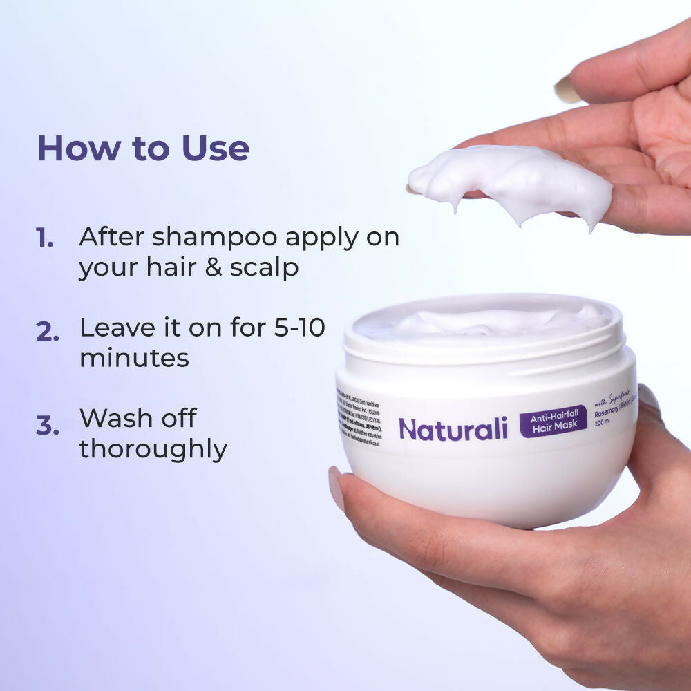 Naturali Anti-Hairfall Hair Mask With Rosemary, Ginseng & Biotin | Grocsy