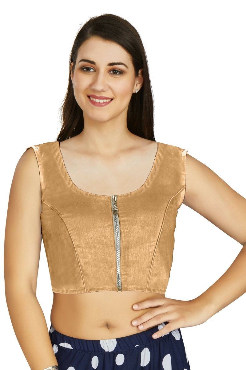 Aastha Fashion Women's Beige Art Silk Designer Traditional Readymade Blouse | Grocsy
