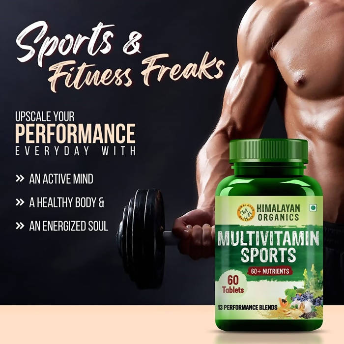 Himalayan Organics Multivitamin Sports 60 + Vital Nutrients Tablets | Grocsy
