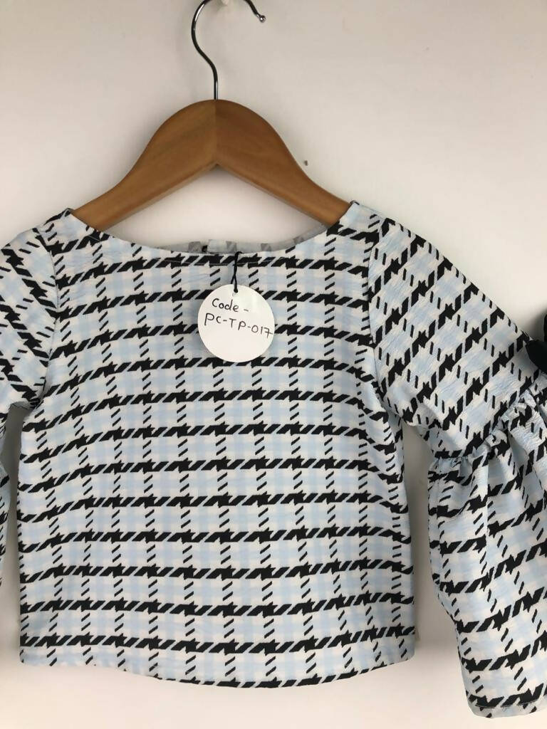 Pink Cow Fashions Box Printed Top With Bow | Grocsy