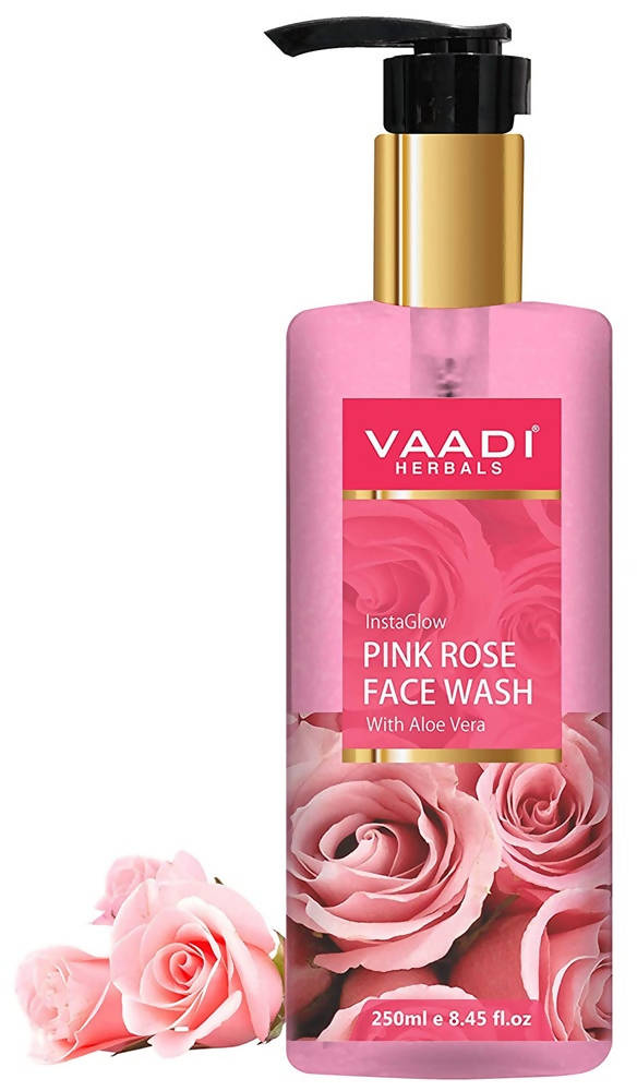 Vaadi Herbals InstaGlow Pink Rose Face Wash | Grocsy