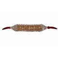 White Stone Border with Gold Color Bracelet Rakhi | Grocsy