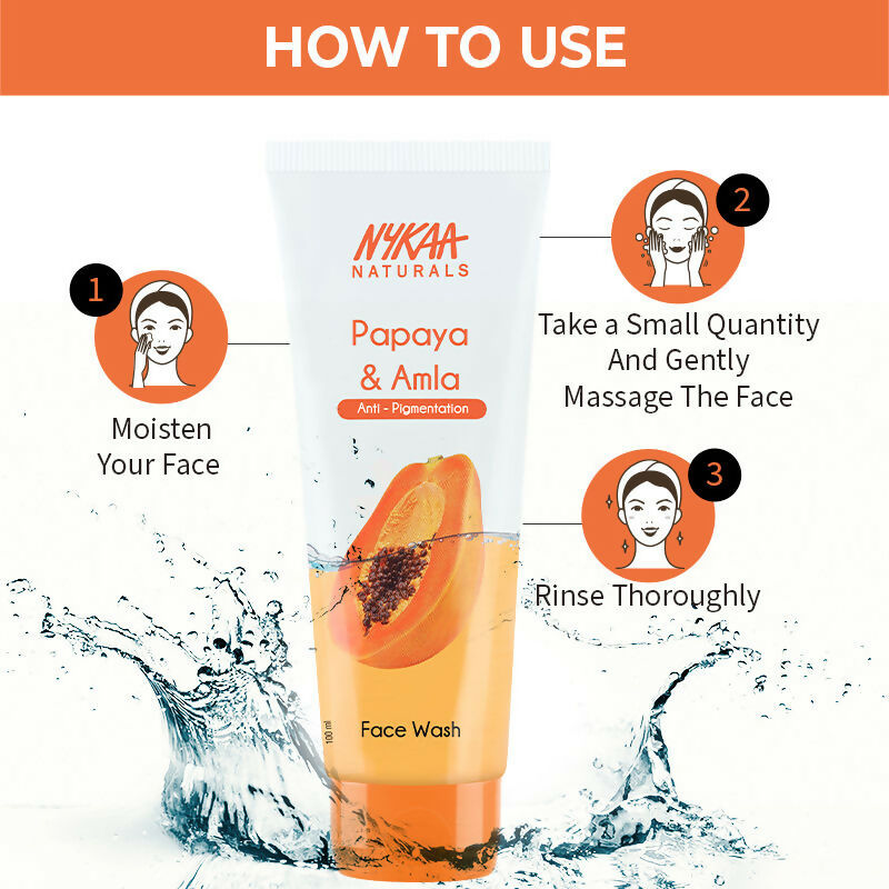 Nykaa Naturals Papaya & Amla Face Wash for Anti-Pigmentation | Grocsy