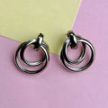 Silver Loop Earrings By House of Ree - Swadesiicart