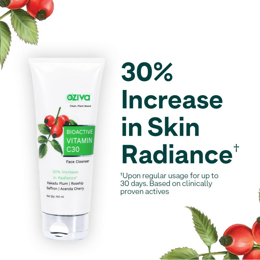 OZiva Bioactive Vitamin C30 Face Cleanser | Grocsy