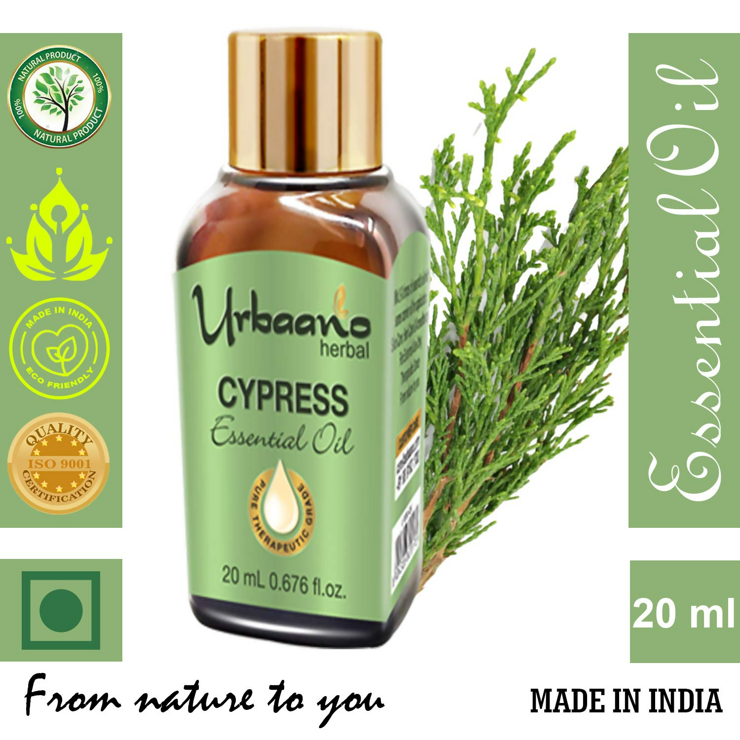 Urbaano Herbal Cypress Essential Oil | Grocsy