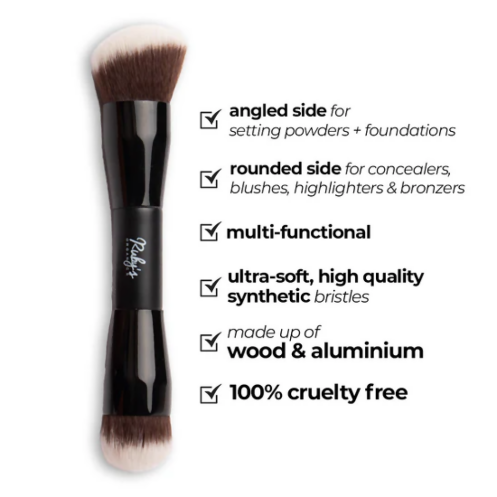Ruby's Organics Dual Ended Makeup Brush | Grocsy