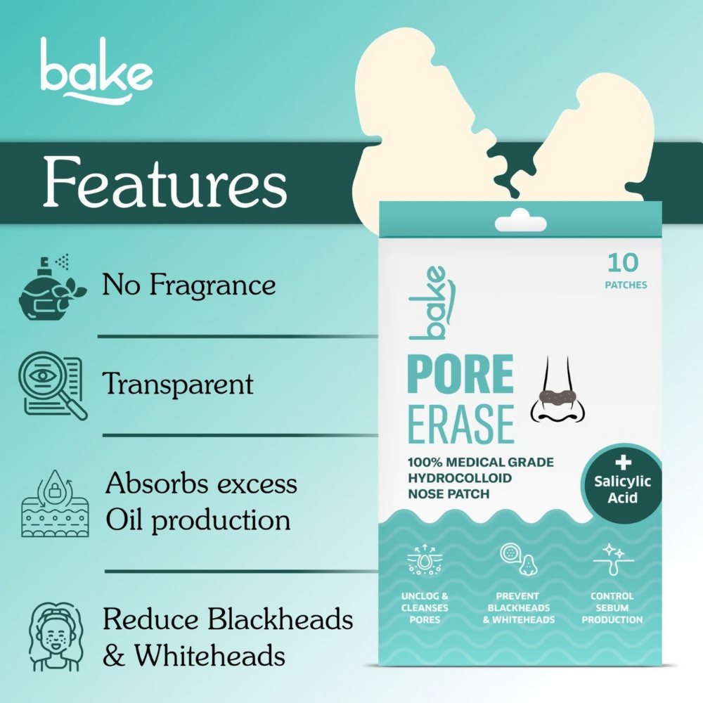 Bake 2% Salicylic Acid Pore Erase Nose Strips | Grocsy