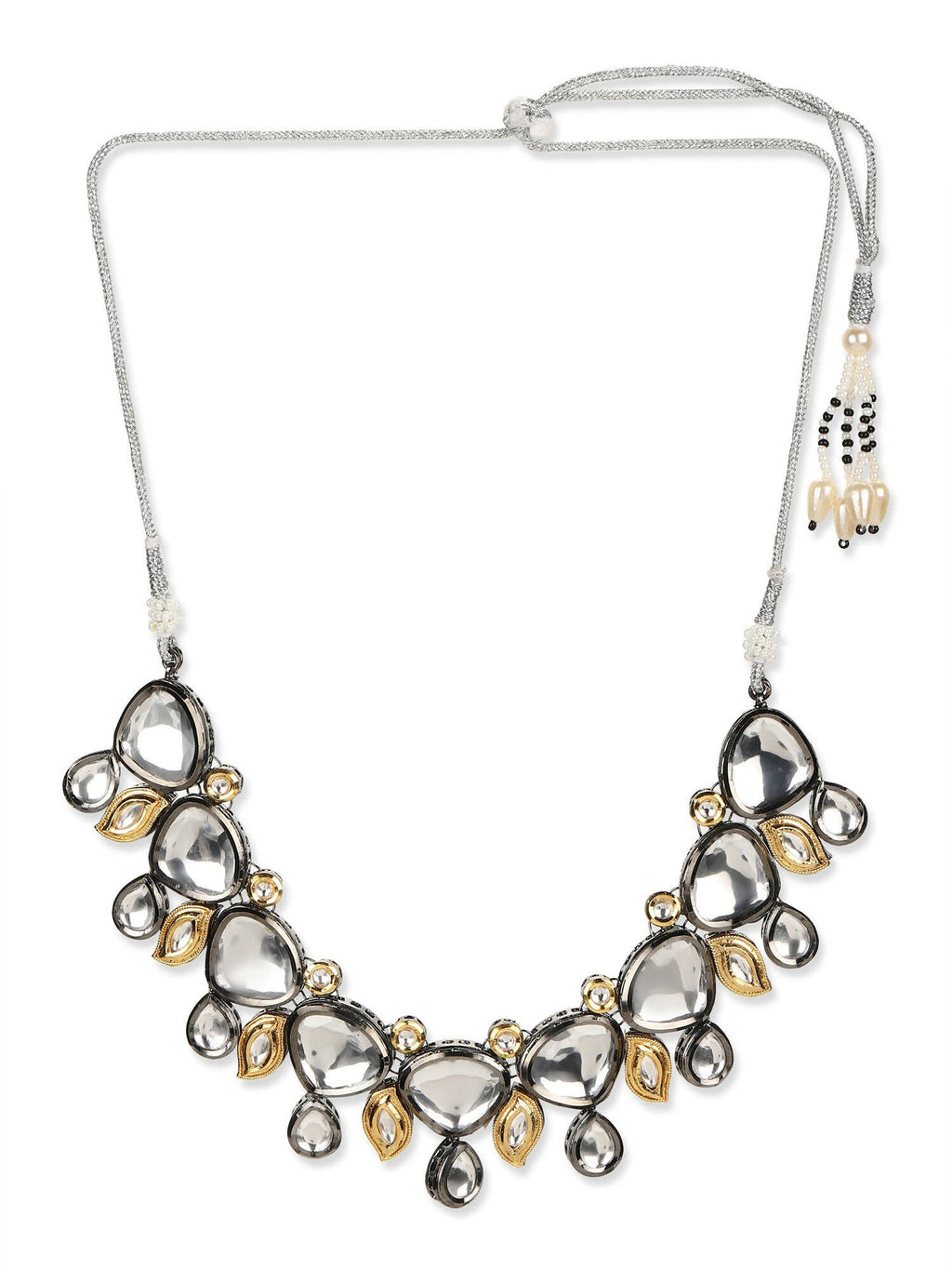 Women's Rhodium-Plated Necklace - Ruby Raang | Grocsy