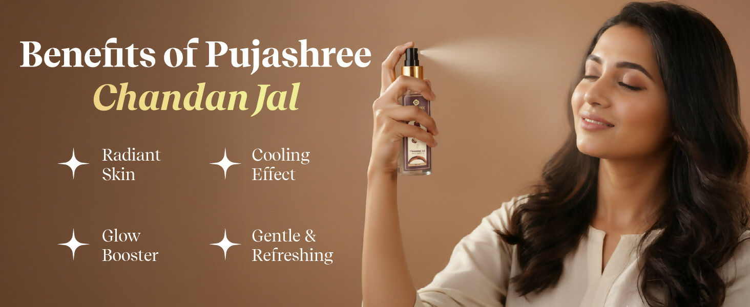 Pujashree Chandan Jal Natural Sandalwood Water Face Toner | Grocsy