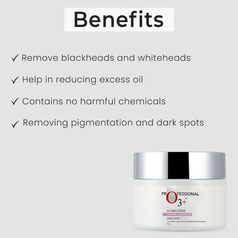 Professional O3+ D-Tan Scrub For Brightening & Glow Boosting | Grocsy