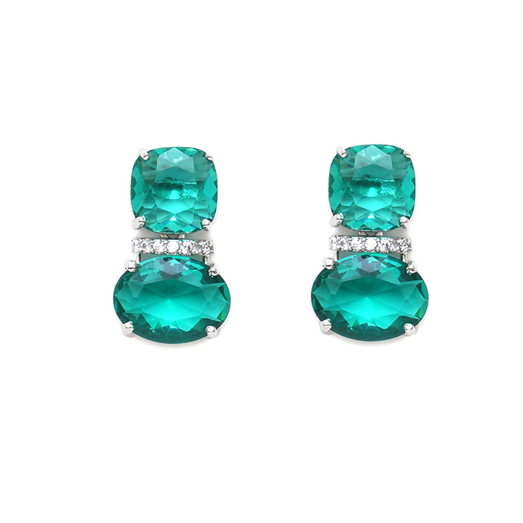 Jade Duet Studs- Ruby Raang | Grocsy