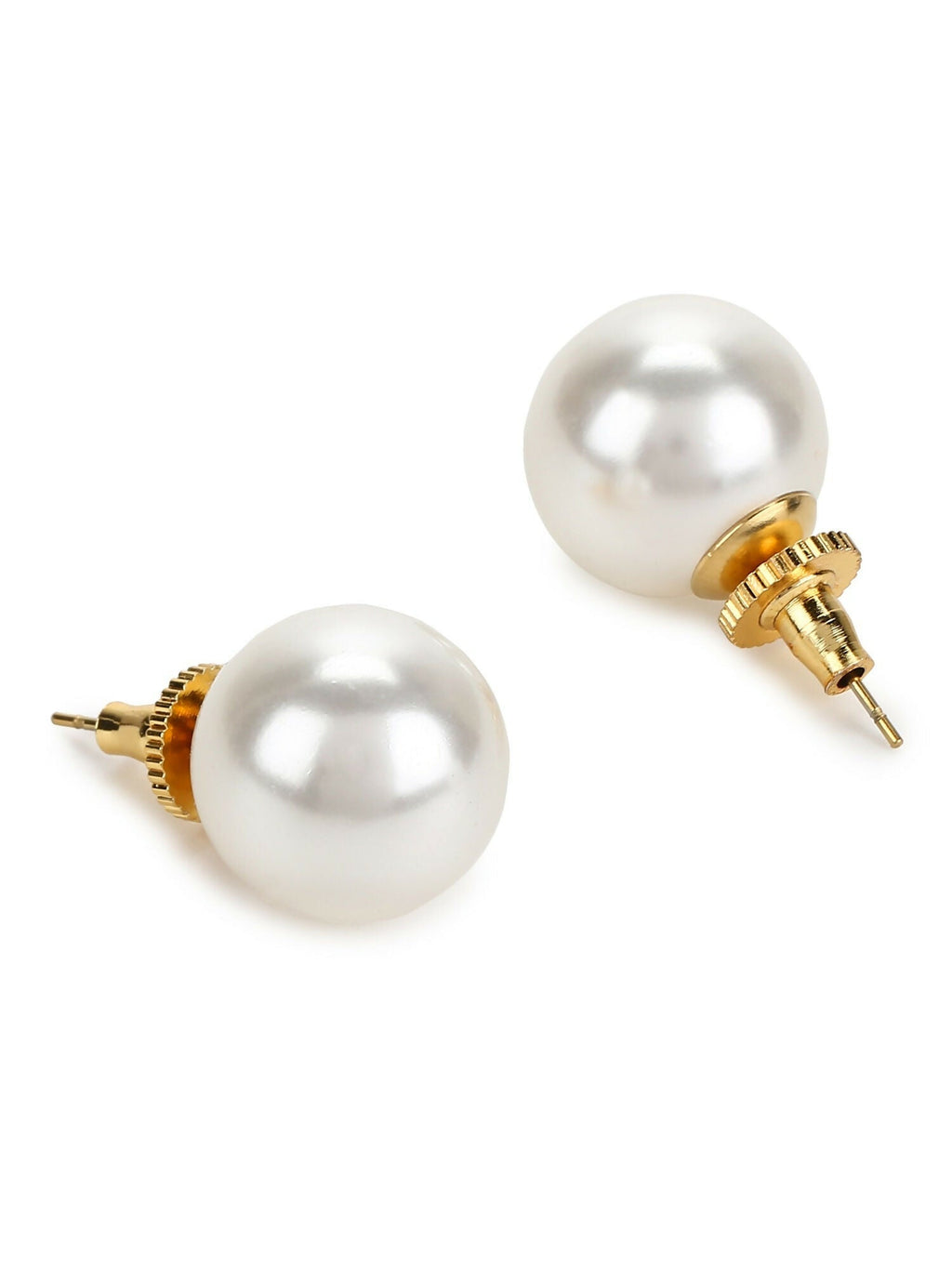 Oversized pearl Studs (18 mm)- Ruby Raang | Grocsy