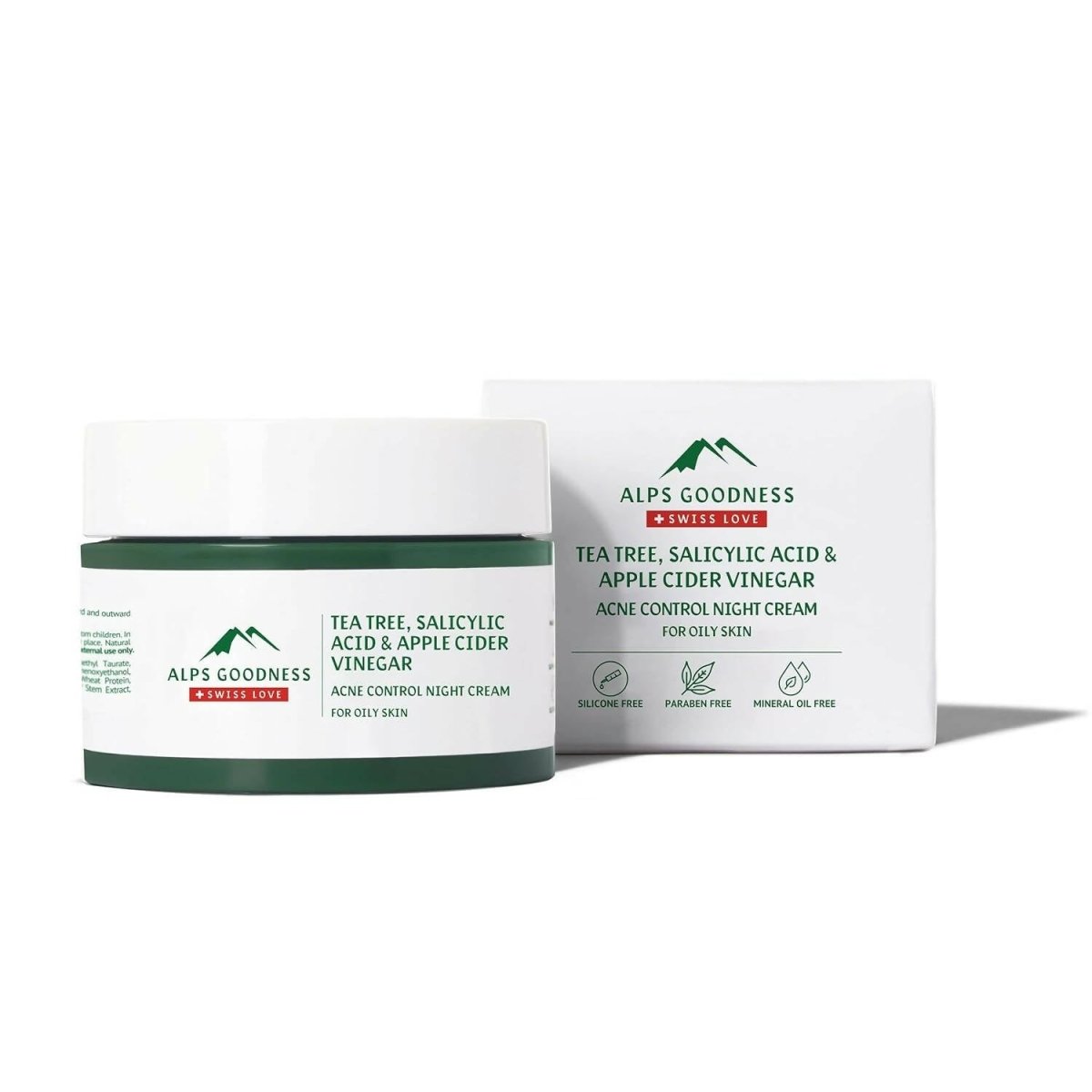 Alps Goodness Tea Tree, Salicylic Acid & Apple Cider Vinegar Acne Control Night Cream | Grocsy