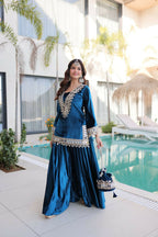 Joban Fashion Rama Kurta Set Velvet Embroidery Sequence Work | Grocsy