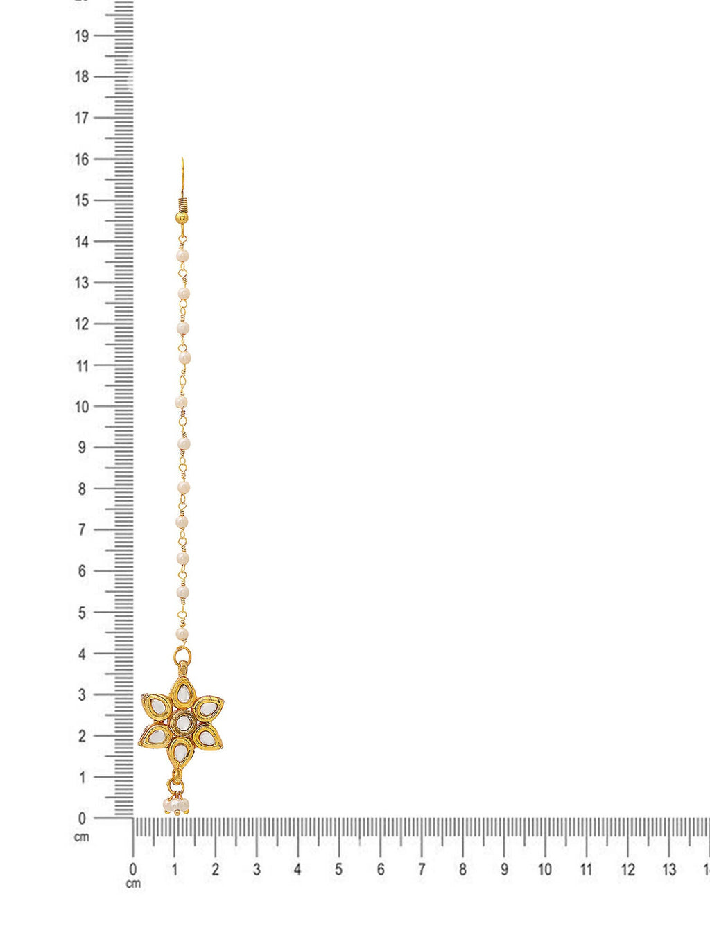 Ruby Raang Gold Flower Kundan Maang Tikka | Grocsy
