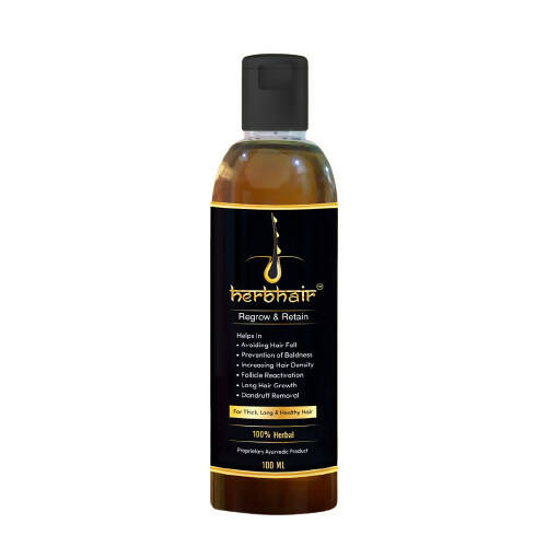HerbHair Pure Herbal Regrow and Retain Hair Oil | Grocsy