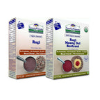 TummyFriendly Foods Organic Sprouted Ragi and Organic Sprouted Ragi, Moong Dal, Beetroot Porridge Mixes Combo | Grocsy