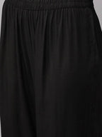 Yufta Women Black & Golden Handblock Printed Kurta with Trouser | Grocsy