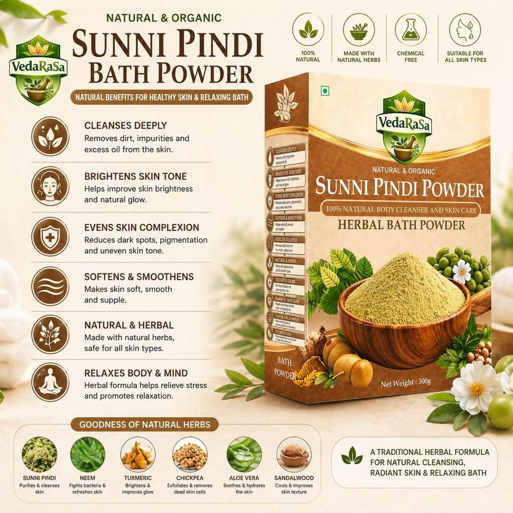 VedaRasa Sunni Pindi Herbal Bath Powder | Grocsy