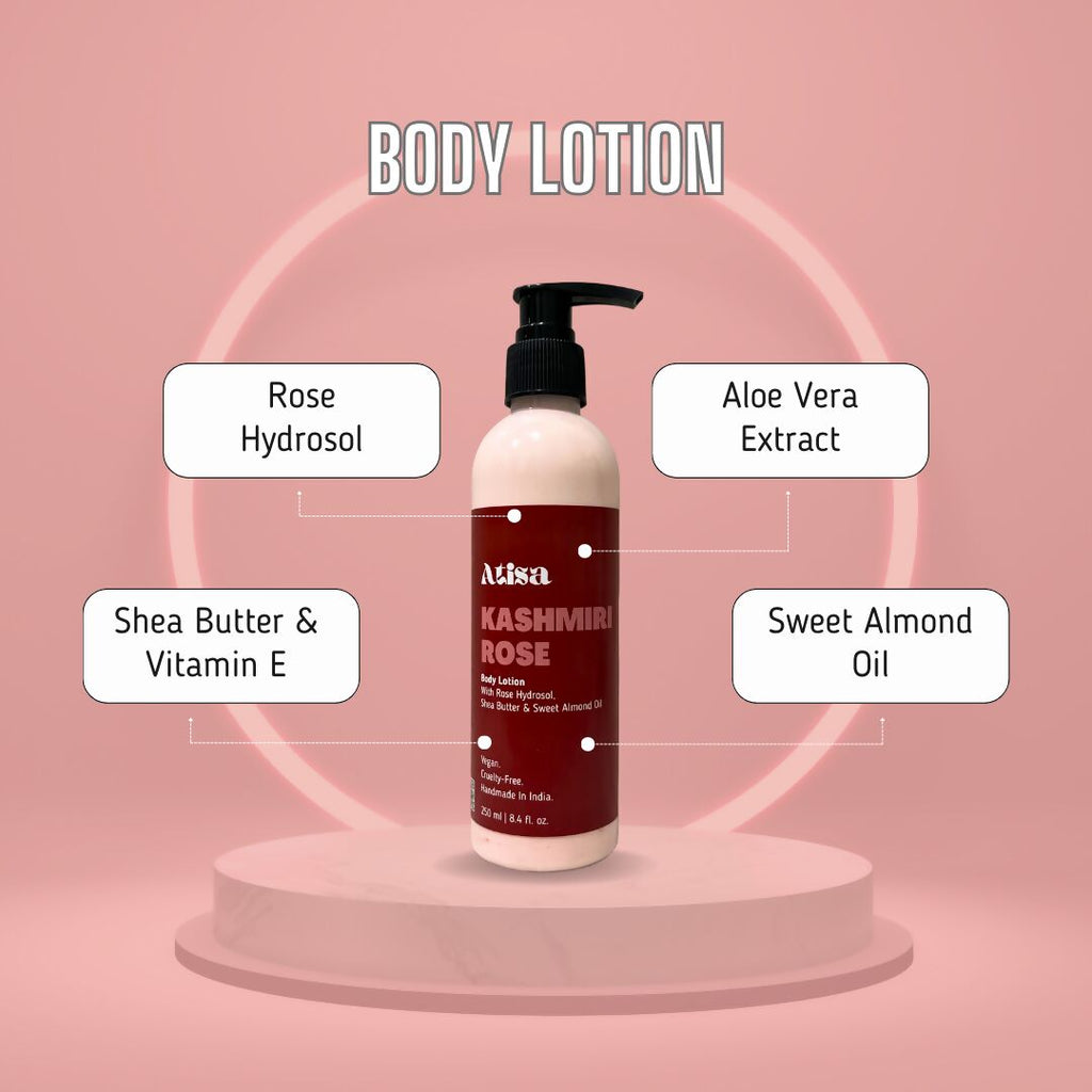 Atisa Kashmiri Rose Body Lotion | Grocsy
