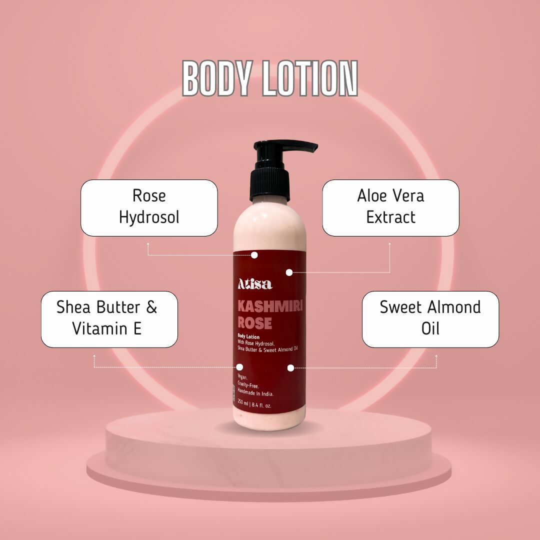 Atisa Kashmiri Rose Body Lotion | Grocsy