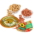 Bikano Masala Almonds and Salted Cashewnuts Rakhi Puja Thali Gifts | Grocsy
