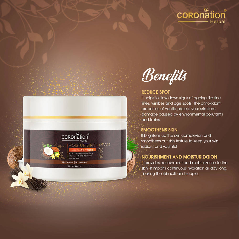 Coronation Herbal Coconut and Vanilla Moisturizing Cream | Grocsy