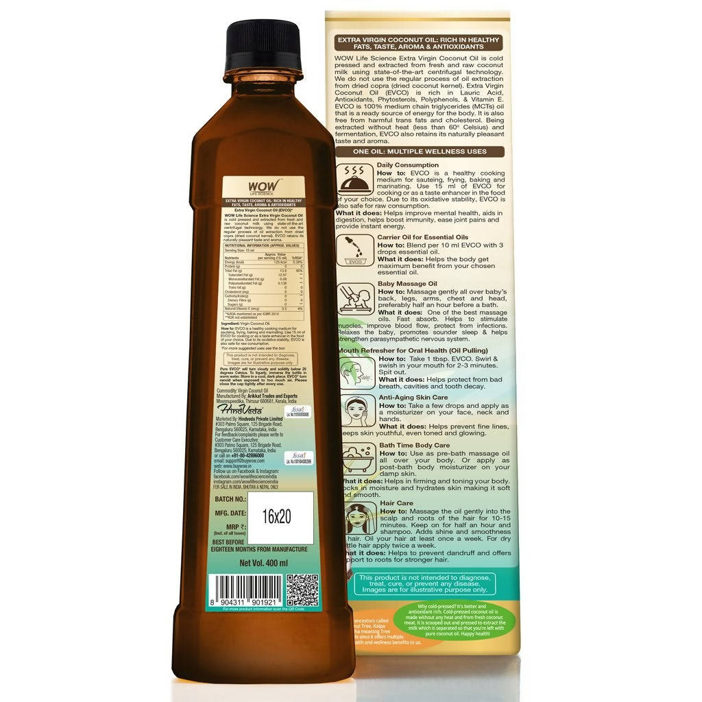 Wow Skin Science Extra Virgin Coconut Oil | Grocsy