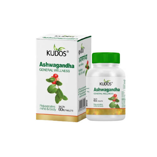 Kudos Ayurveda Ashwagandha Tablets For General Wellness | Grocsy