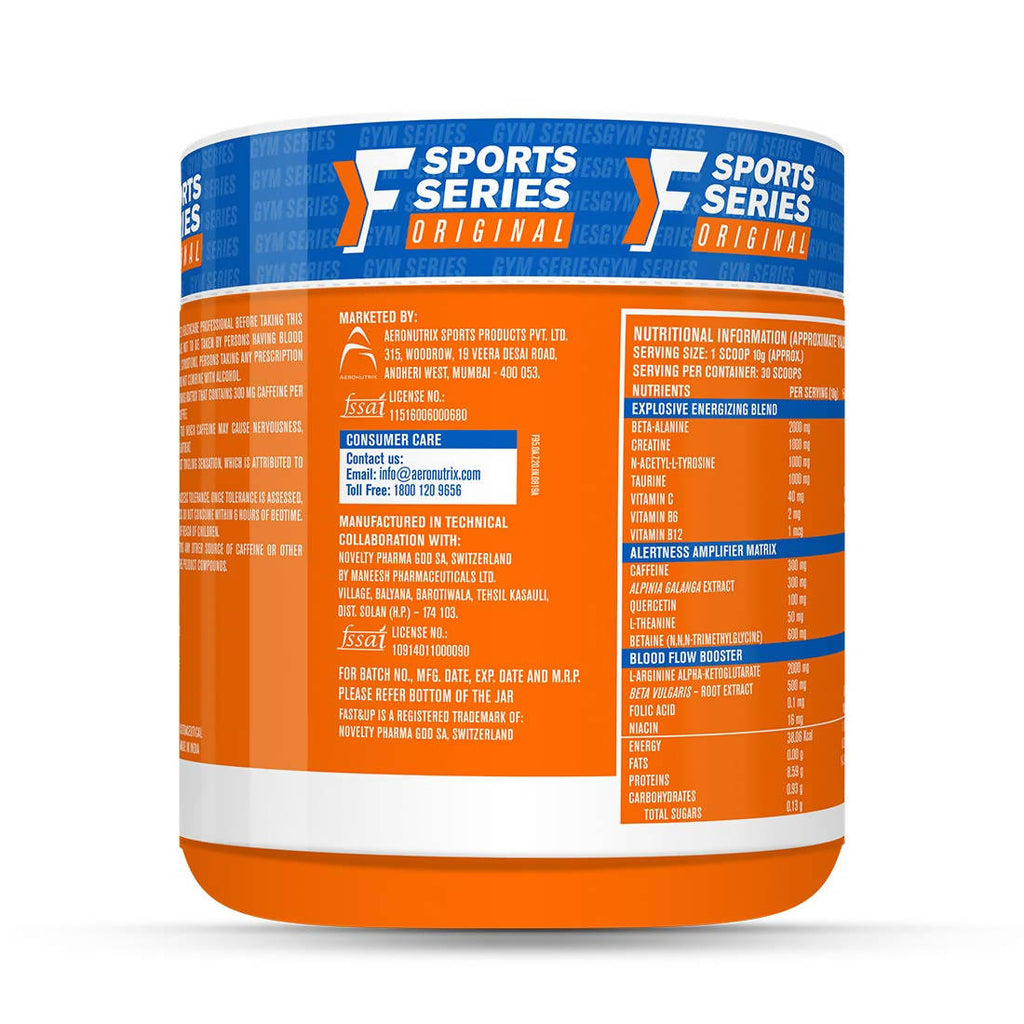 Fast&Up Pre-Workout Supplement | Grocsy