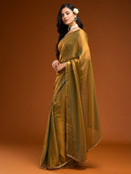 kasee Solid Beads and Stones Saree | Grocsy