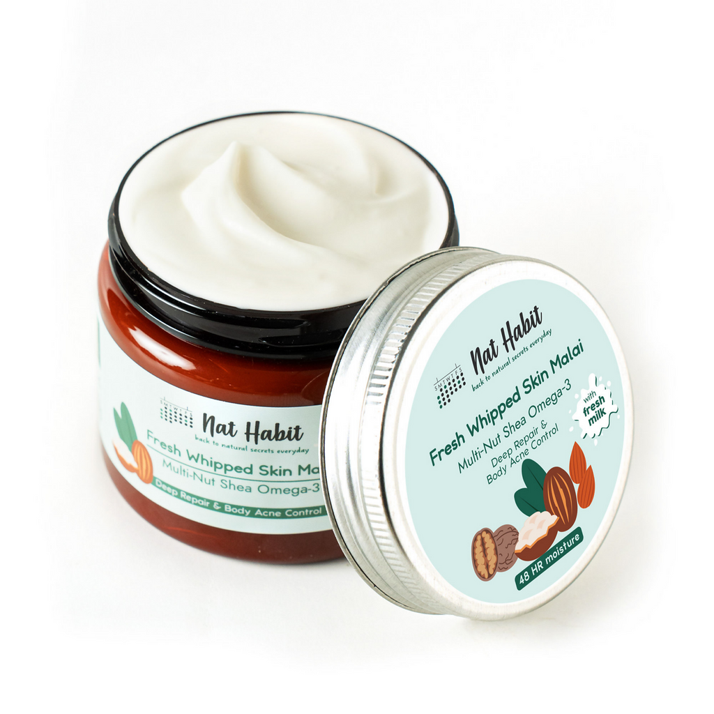 Nat Habit Multi Nut Shea Omega3 Malai Body Butter | Grocsy