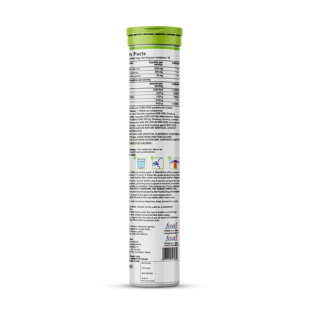 PLIX The Plant Fix Japanese Matcha Effervescent Tablets for Dark Circles - Lemon | Grocsy